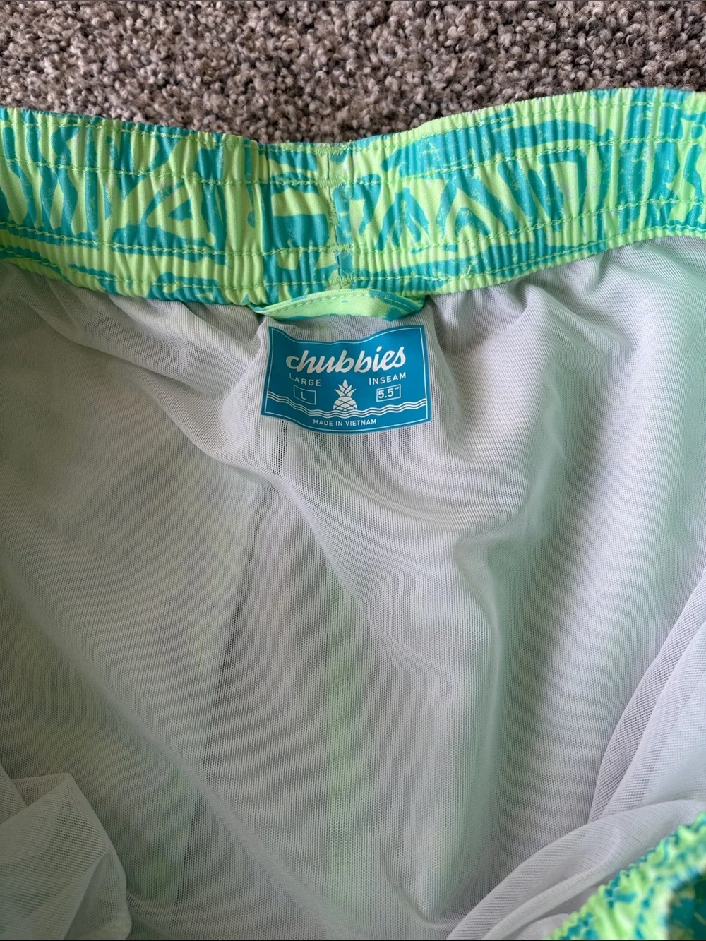 chubbies vibrant lime
